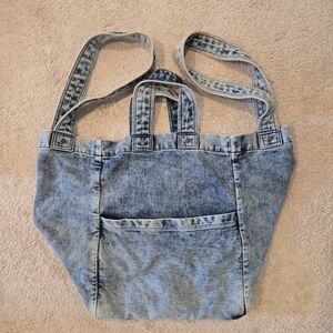 Free People Large Denim Tote Bag